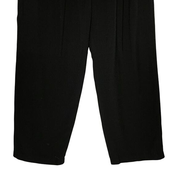 Eileen Fisher L Black Womens High Rise Straight Ankle Pants Tapered Textured - Picture 5 of 8